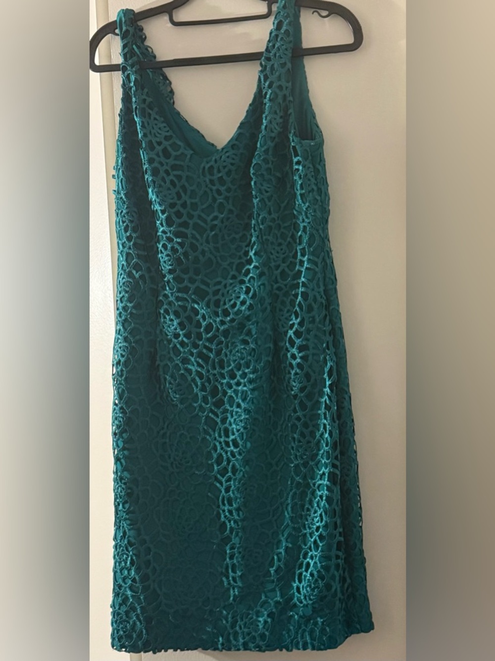 Ralph Lauren Teal Crochet Lace Sleeveless Dress